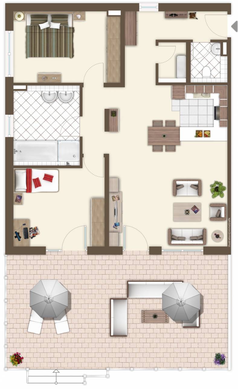 Grundriss 70m2 Wohnung - Test